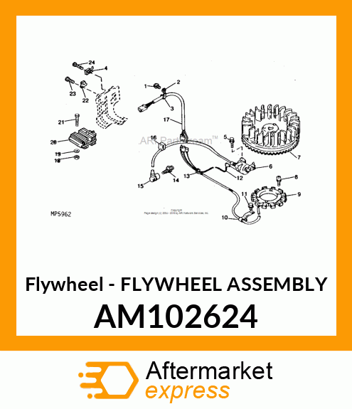 Flywheel - FLYWHEEL ASSEMBLY AM102624