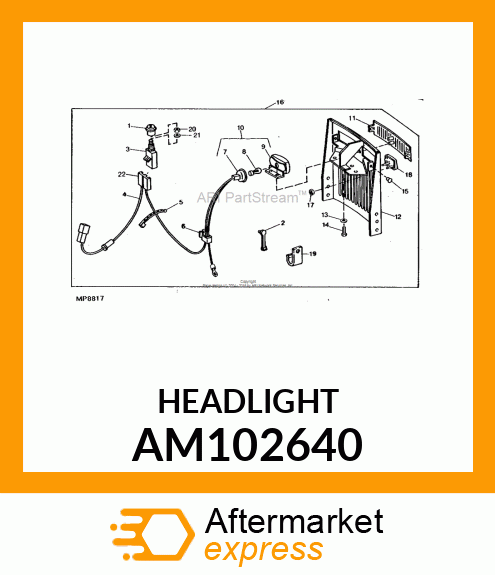 HEADLIGHT AM102640