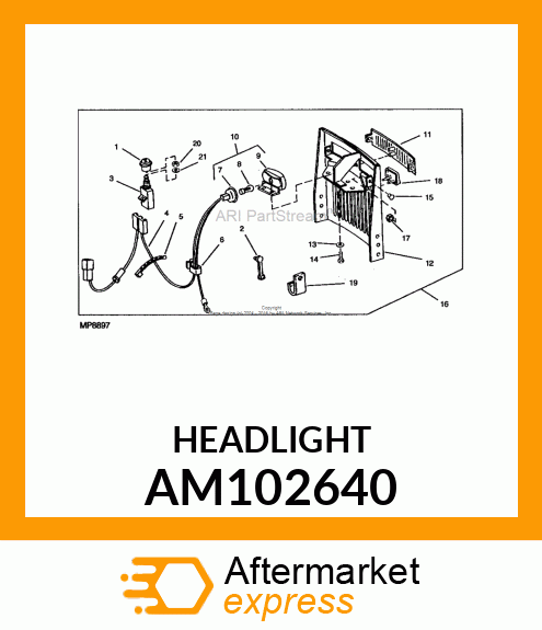 HEADLIGHT AM102640