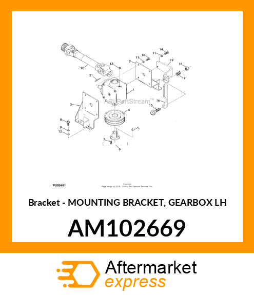 Bracket - MOUNTING BRACKET, GEARBOX LH AM102669