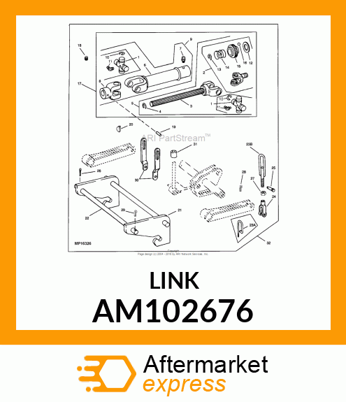 LINK, LINK, WELDED MOWER LIFT AM102676