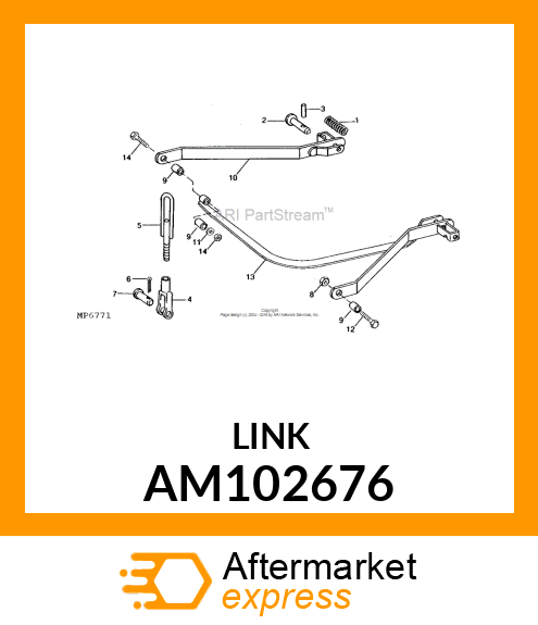 LINK, LINK, WELDED MOWER LIFT AM102676