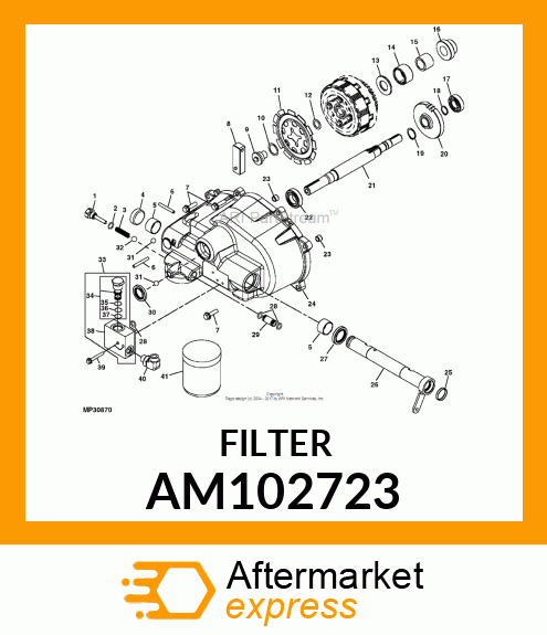 OIL FILTER, FILTER, OIL AM102723