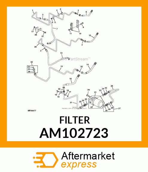 OIL FILTER, FILTER, OIL AM102723