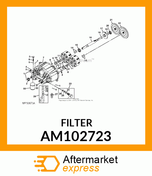 OIL FILTER, FILTER, OIL AM102723