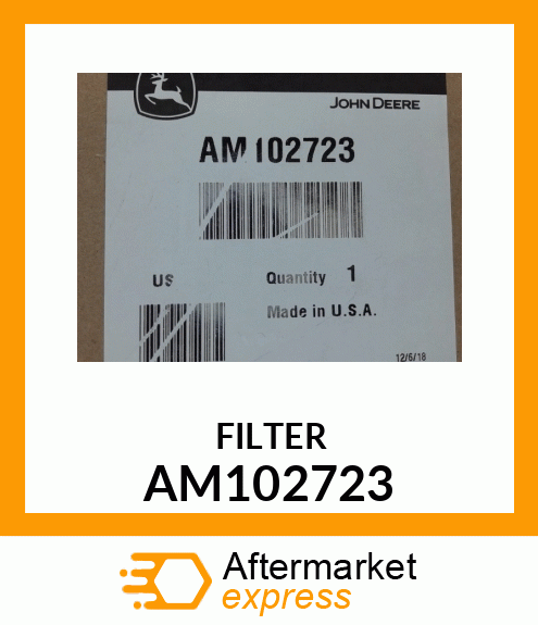 OIL FILTER, FILTER, OIL AM102723