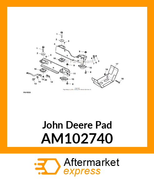 PAD, MOUNTING, RUBBER ENGINE AM102740