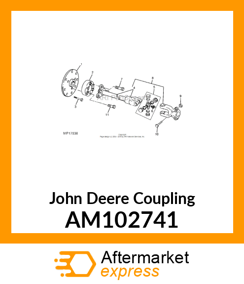 COUPLER, BONDED DRIVESHAFT AM102741