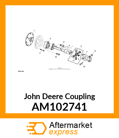 COUPLER, BONDED DRIVESHAFT AM102741