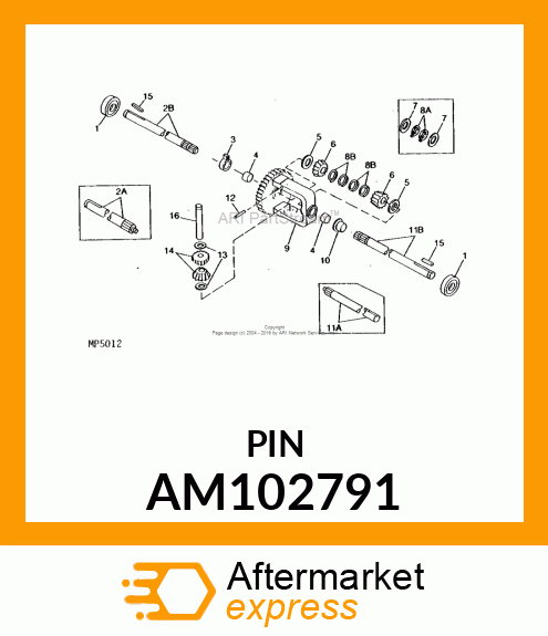 Axle - AXLE, 14.75 LONG AM102791