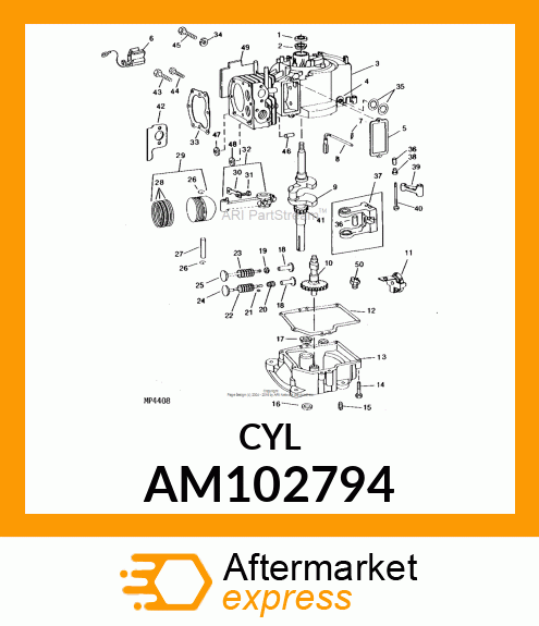 Cylinder - CYLINDER ASSEMBLY AM102794