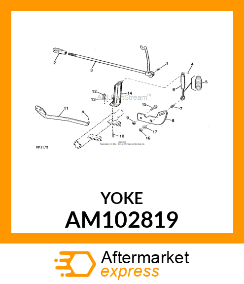 YOKE, WELDED LIFT AM102819