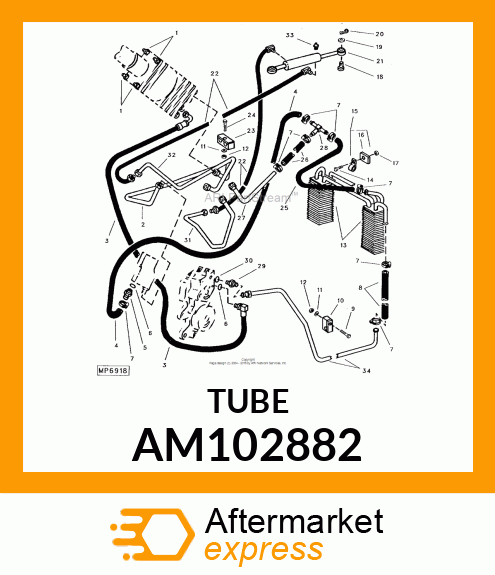 Tube - TUBE, POWER STEERING, RH AM102882