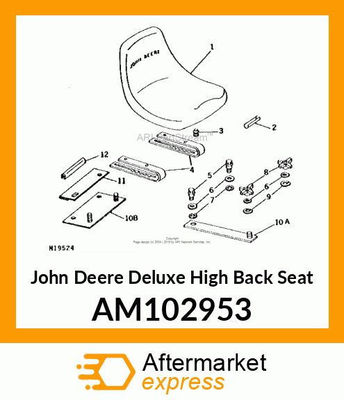 SEAT, SEAT ASSEMBLY AM102953