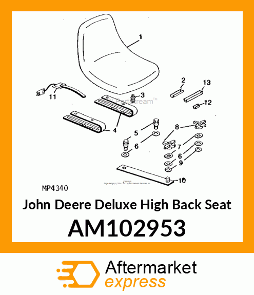 SEAT, SEAT ASSEMBLY AM102953
