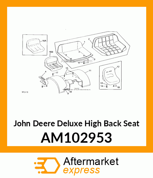 SEAT, SEAT ASSEMBLY AM102953