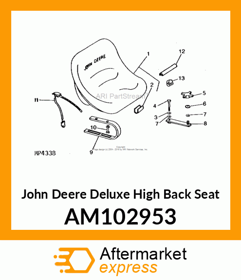 SEAT, SEAT ASSEMBLY AM102953