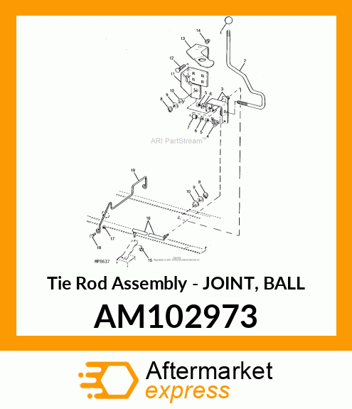 Tie Rod Assembly - JOINT, BALL AM102973