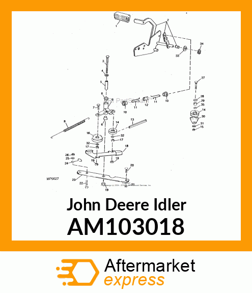 IDLER, WELDED FLAT W/BEARING AM103018