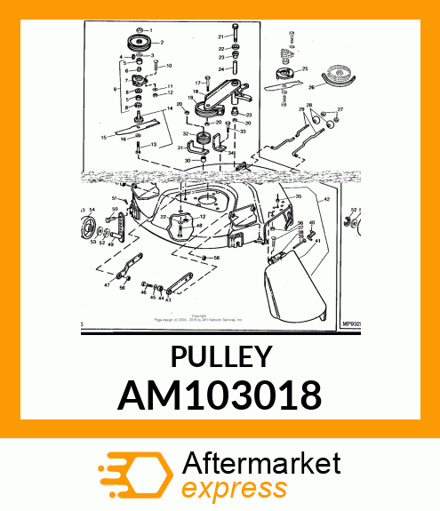 IDLER, WELDED FLAT W/BEARING AM103018