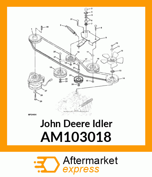 IDLER, WELDED FLAT W/BEARING AM103018