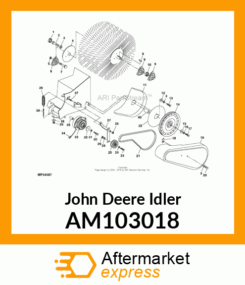 IDLER, WELDED FLAT W/BEARING AM103018