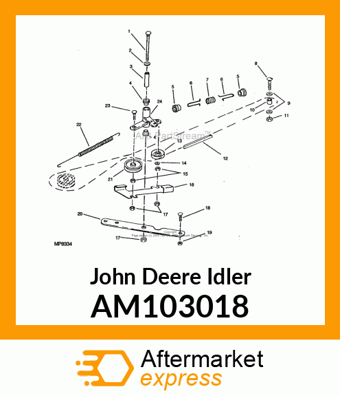 IDLER, WELDED FLAT W/BEARING AM103018