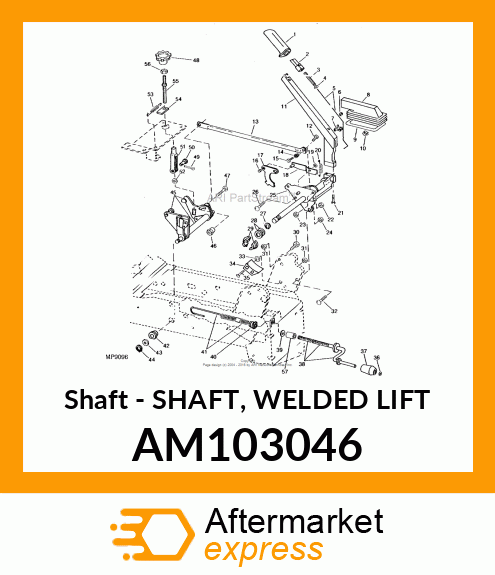 Shaft - SHAFT, WELDED LIFT AM103046