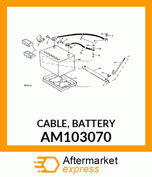 CABLE, BATTERY AM103070