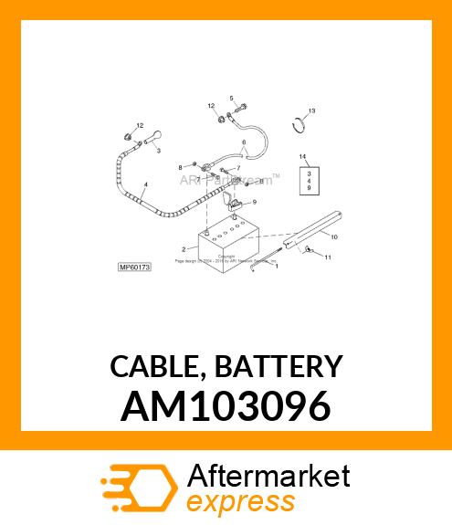 CABLE, BATTERY AM103096