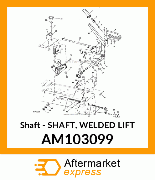 Shaft - SHAFT, WELDED LIFT AM103099