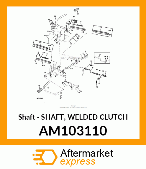 Shaft - SHAFT, WELDED CLUTCH AM103110