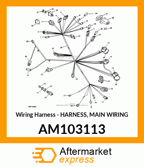 Wiring Harness - HARNESS, MAIN WIRING AM103113