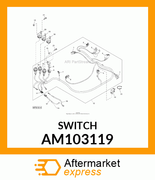 SWITCH, SWITCH, SEAT OVERIDE (N.O.) AM103119