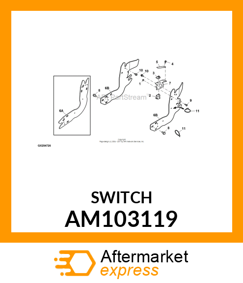SWITCH, SWITCH, SEAT OVERIDE (N.O.) AM103119