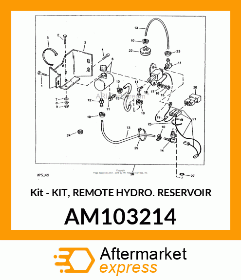 Kit - KIT, REMOTE HYDRO. RESERVOIR AM103214