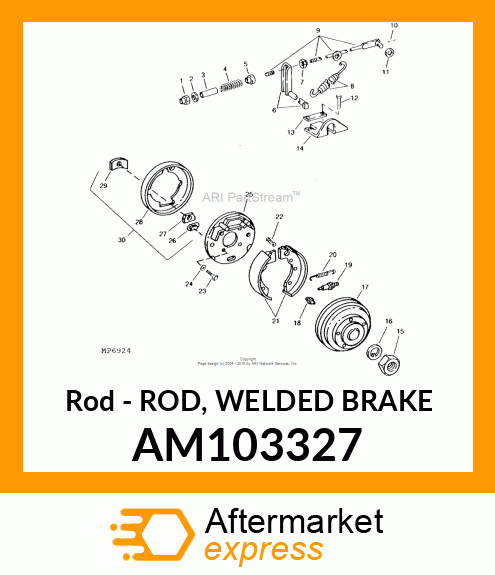 Rod - ROD, WELDED BRAKE AM103327