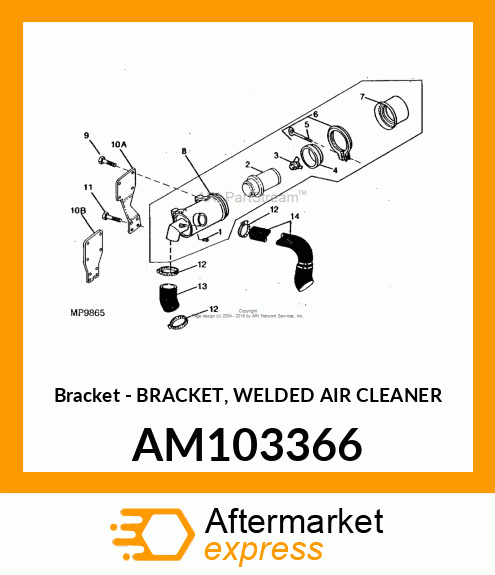 Bracket Welded Air Cleaner AM103366
