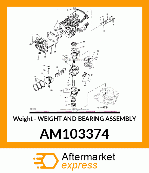 Weight & Bearing Asm AM103374