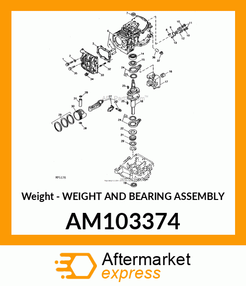 Weight & Bearing Asm AM103374