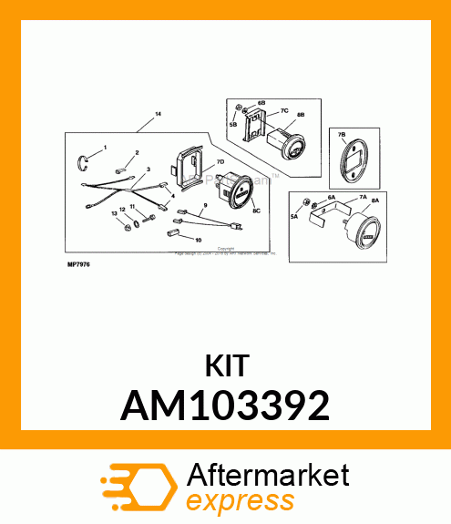 Hour Meter - HOURMETER KIT AM103392