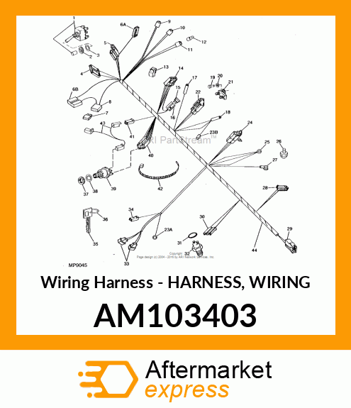 Wiring Harness - HARNESS, WIRING AM103403