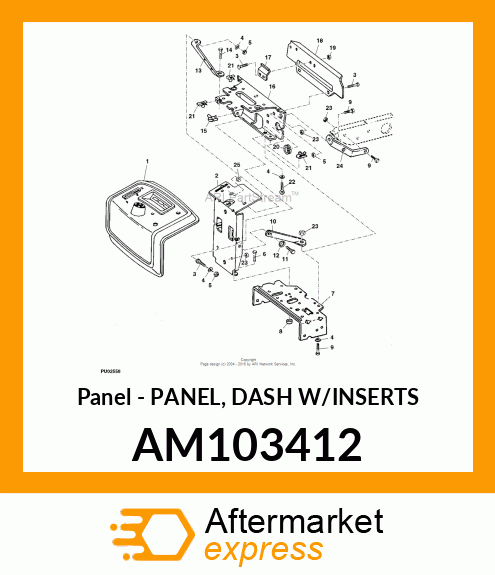 Panel - PANEL, DASH W/INSERTS AM103412