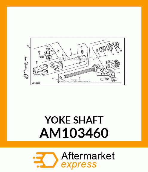 YOKE AND SHAFT AM103460