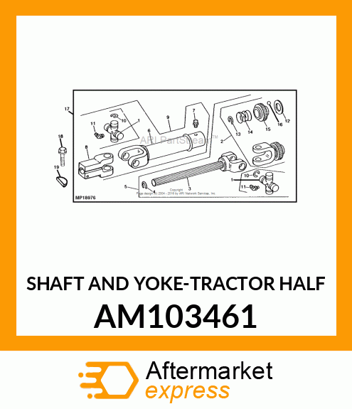 SHAFT AND YOKE AM103461