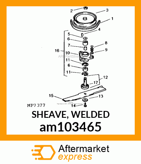 SHEAVE, WELDED am103465