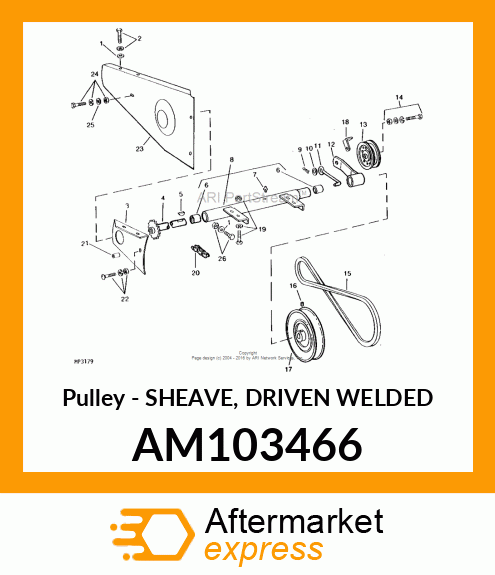 Pulley - SHEAVE, DRIVEN WELDED AM103466