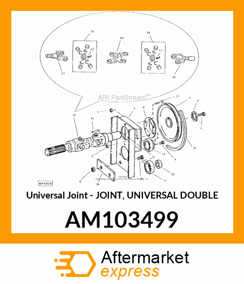 Universal Joint - JOINT, UNIVERSAL DOUBLE AM103499