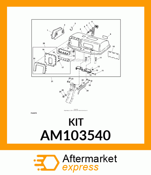 SEAL KIT, KIT, GRASS CATCHER SEAL R AM103540