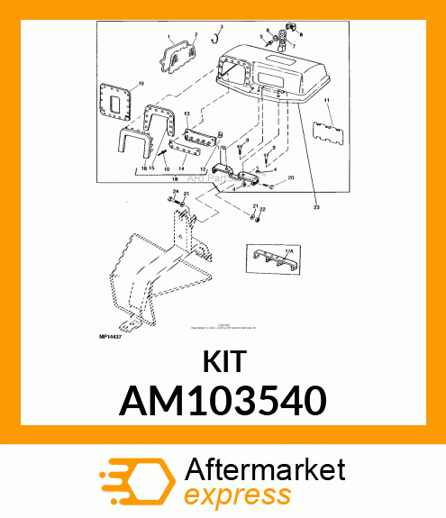 SEAL KIT, KIT, GRASS CATCHER SEAL R AM103540